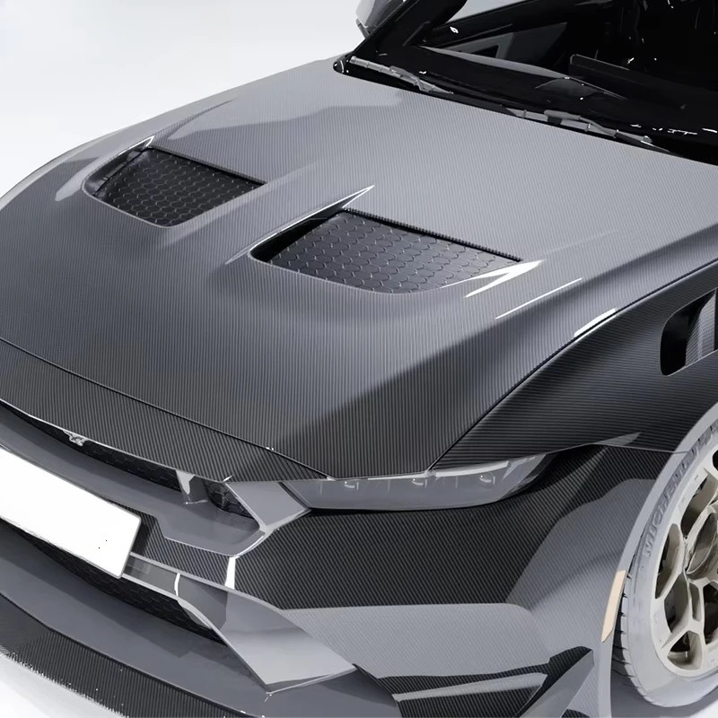 High Quality Carbon Fiber Front Engine Hood for  Mustang Gtd Style New Condition Modified Engine Cover Hot Sale